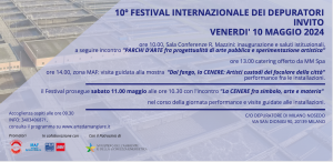 Festival internazionale dei depuratori a milano dal 10 al 11 maggio 2024